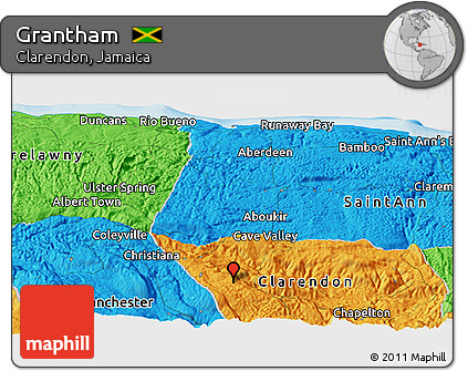 Political Panoramic Map of Grantham
