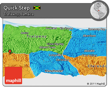 Political Panoramic Map of Quick Step
