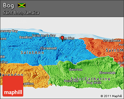 Political Panoramic Map of Bog
