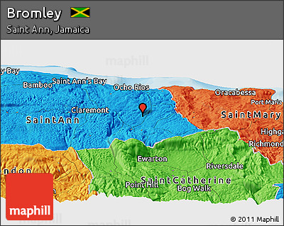 Political Panoramic Map of Bromley