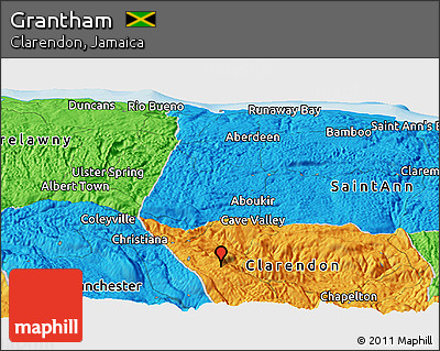 Political Panoramic Map of Grantham
