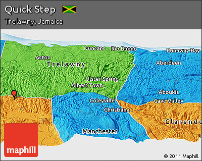 Political Panoramic Map of Quick Step