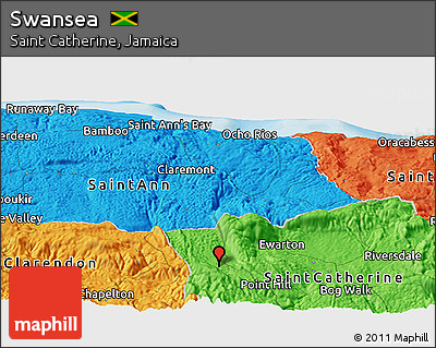 Political Panoramic Map of Swansea
