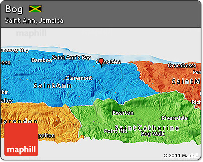 Political Panoramic Map of Bog