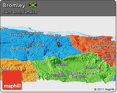 Political Panoramic Map of Bromley