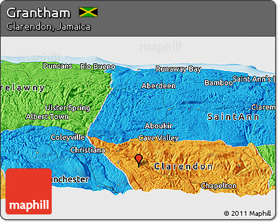 Political Panoramic Map of Grantham