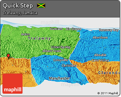 Political Panoramic Map of Quick Step