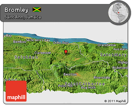 Satellite Panoramic Map of Bromley