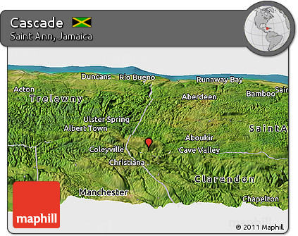 Satellite Panoramic Map of Cascade