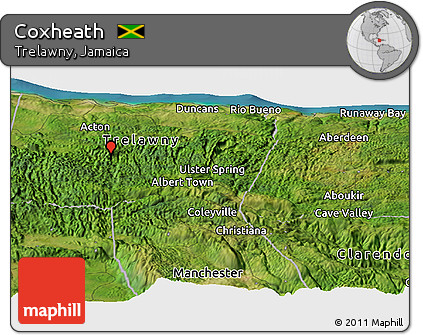 Satellite Panoramic Map of Coxheath