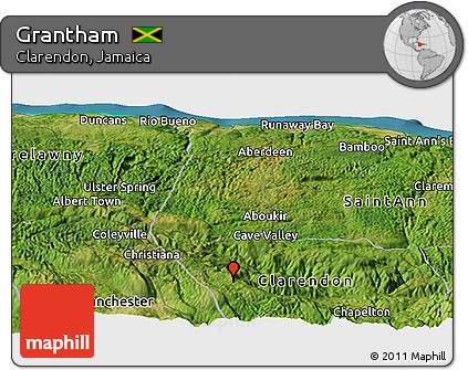 Satellite Panoramic Map of Grantham