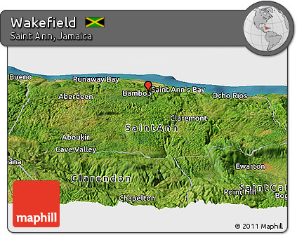 Satellite Panoramic Map of Wakefield