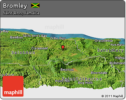 Satellite Panoramic Map of Bromley
