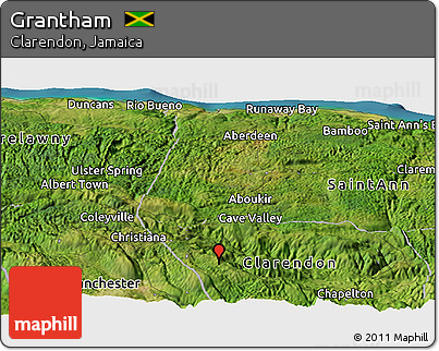 Satellite Panoramic Map of Grantham