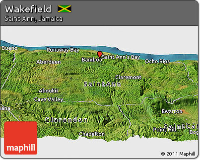 Satellite Panoramic Map of Wakefield