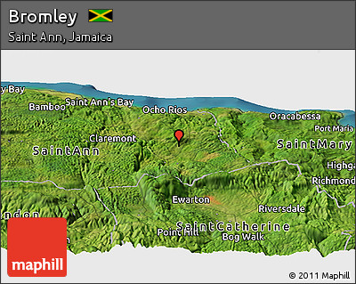 Satellite Panoramic Map of Bromley