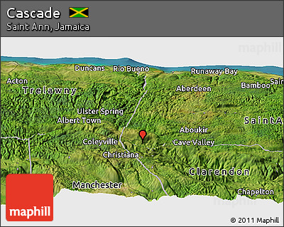 Satellite Panoramic Map of Cascade