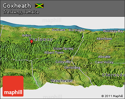 Satellite Panoramic Map of Coxheath