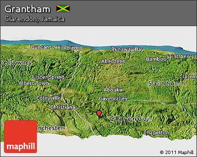 Satellite Panoramic Map of Grantham