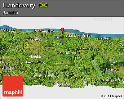 Satellite Panoramic Map of Llandovery