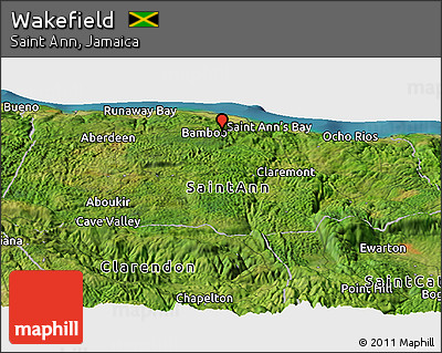 Satellite Panoramic Map of Wakefield