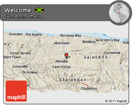 Shaded Relief Panoramic Map of Welcome