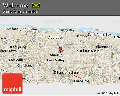 Shaded Relief Panoramic Map of Welcome