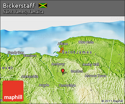 Physical 3D Map of Bickerstaff