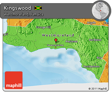 Political 3D Map of Kingswood