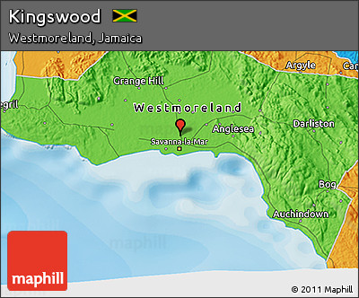 Political 3D Map of Kingswood