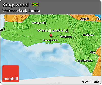 Political 3D Map of Kingswood