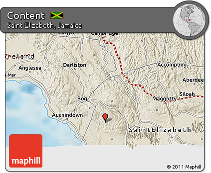 Shaded Relief 3D Map of Content