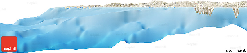 Shaded Relief Horizon Map of Beeston Spring