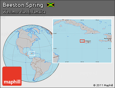 Gray Location Map of Beeston Spring
