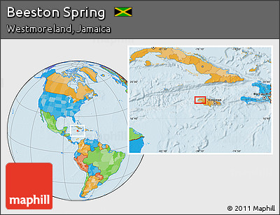 Political Location Map of Beeston Spring
