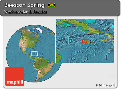 Satellite Location Map of Beeston Spring