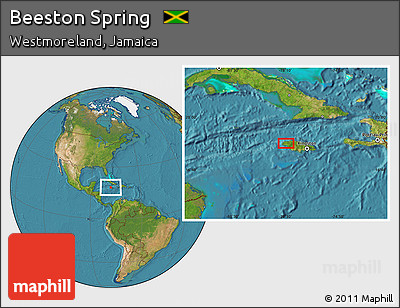 Satellite Location Map of Beeston Spring