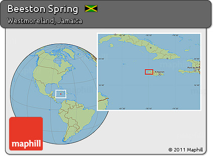 Savanna Style Location Map of Beeston Spring