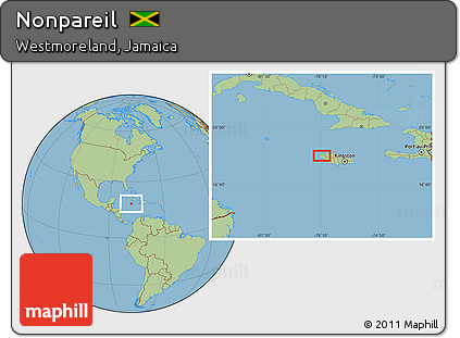 Savanna Style Location Map of Nonpareil