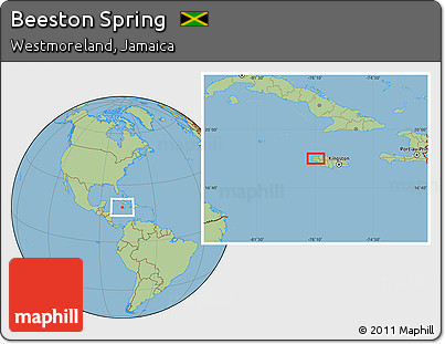 Savanna Style Location Map of Beeston Spring