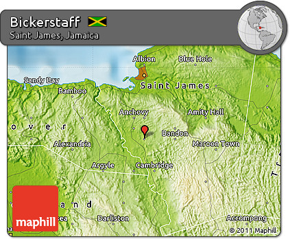 Physical Map of Bickerstaff