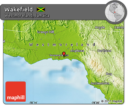 Physical Map of Wakefield
