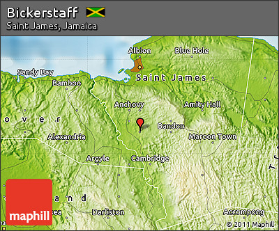 Physical Map of Bickerstaff
