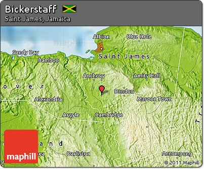 Physical Map of Bickerstaff