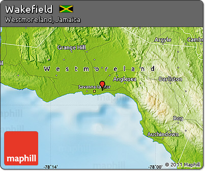 Physical Map of Wakefield