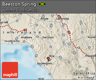 Shaded Relief Map of Beeston Spring