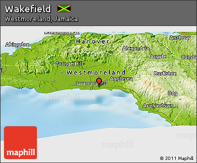 Physical Panoramic Map of Wakefield