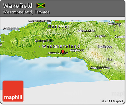 Physical Panoramic Map of Wakefield