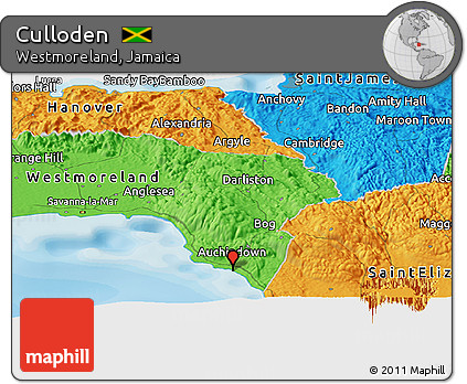 Political Panoramic Map of Culloden