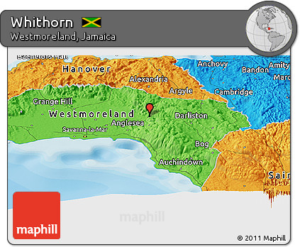Political Panoramic Map of Whithorn